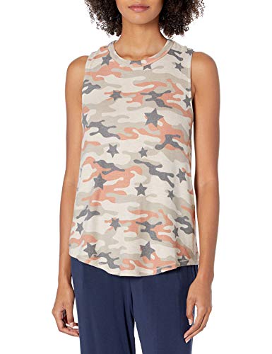 PJ Salvage Women's Loungewear Follow The Stars Tank, Oatmeal, XS