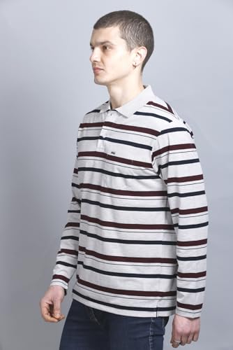Image of Full Sleeve Polo T Shirt for Men Cotton with Pocket and Collar - Regular Fit Tshirt