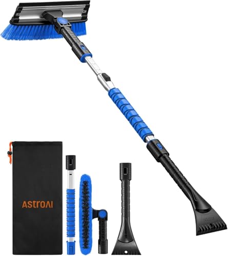 AstroAI 3-in-1 Ice Scraper with Adjustable Handle