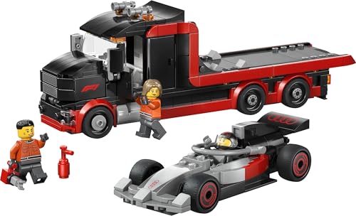 Image of LEGO City F1 Display Truck with Audi F1 Race Car - Toy Car Building Kit - 60493