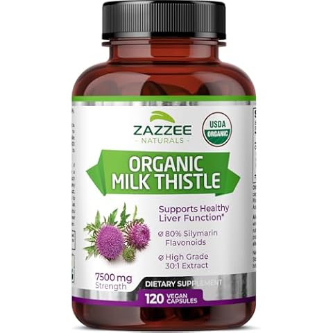 Zazzee Organic Milk Thistle Extract Capsules Cover