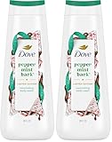 Dove Limited Edition Holiday Treats Body Wash Peppermint Bark for Deep Nourishment 20 oz (Pack of 2)