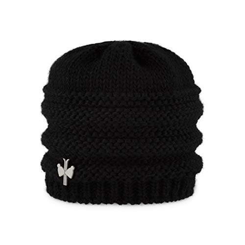 PIPOLAKI Serena - Gorro para Mujer, Mujer, 6075*TU*010, Negro, Talla única