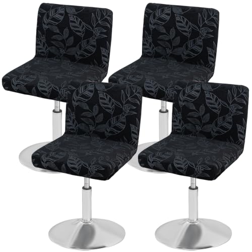 Image of FUANGUI Bar Stool Covers with Backs, 4 Pack Stretch Bar Stool Chair Covers