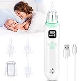 Nasensauger Baby Elektrisch, Miavogo Baby Nose Sauberer mit 3 Saugstufen und 3 Verschiedene Silikondüsen, Wiederaufladbar, mit Musik- und Leichter Beruhigender Funktion, Reinigen Sie Booger und Snot