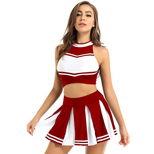 Catálogo para Comprar On-line Ropa de Cheerleading y animación para Mujer los 10 mejores. 39 MSemis Disfraz Animadora para Mujer Conjunto Ropa de Cheerleading Traje Disfraz de Animadora Escuela Secundaria Musical Rojo M