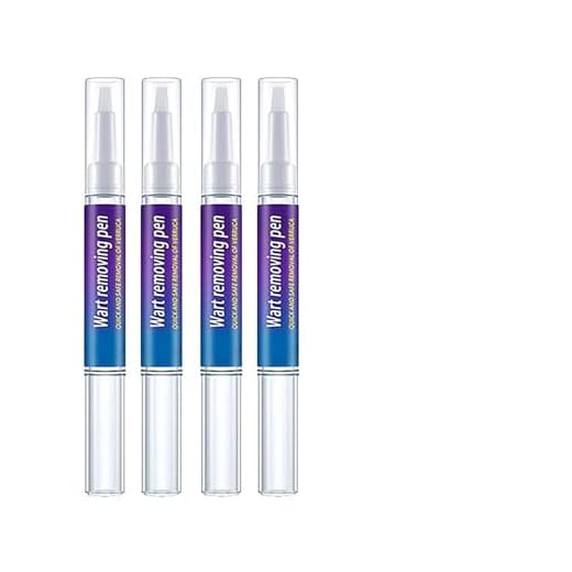 Boligrafo contra las verrugas, 4 pcs Removedor Verrugas La Piel, Quita Verrugas, Eliminación Rápida y Segura de Etiquetas y Lunares, Quita Verrugas en los pies, manos, brazos, piernas y cuerpo, Azul