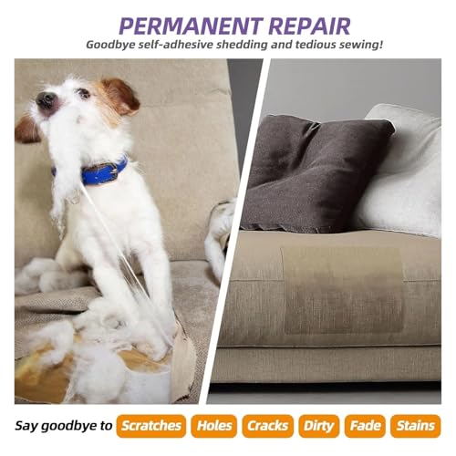 Tissu troué solution avec le patch lin ruban adhésif de réparation canapé