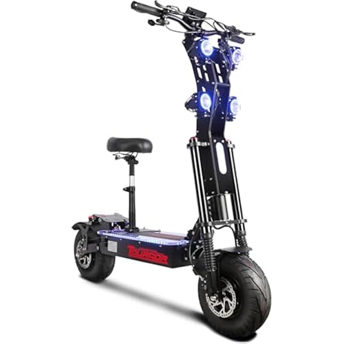 Electric Scooter Adults, Up to 65MPH 75 Miles Range, 8000W Dual Motor 13In All Terrain Fat Tires, Hydraulic Suspension and Oil Brakes, Sports Off Road Adult E-Scooter for Adults