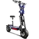 Toursor Electric Scooter Adults, Up to 65MPH 75 Miles Range, 8000W Dual Motor 13In All Terrain Fat Tires, Hydraulic Suspension and Oil Brakes, Sports Off Road Adult E-Scooter for Adults