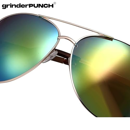 Image of grinderPUNCH Big XL Wide Frame Extra Large Polarized Aviator Sunglasses for Big Heads Men Oversized