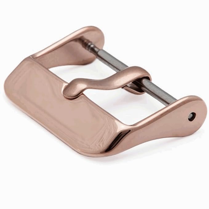 TECHZOCO Hebilla reloj Metálica, Hebilla de Acero para Correa de Reloj, Cierre de Correa de Reloj, Fijación de Reloj de Acero, Broche para Correa de Reloj (Rosa, 18 mm)