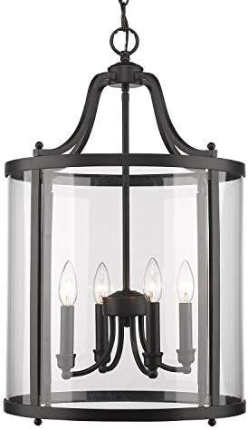 Golden Lighting Payton 4-Light Pendant in Matte Black