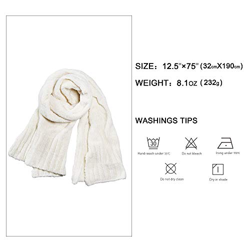 SOJOS Lightweight Ultra Soft Chenille Ribbed Thick Scarf Knit Shawl for Women for Fall Winter Shawl Wrap SC3263