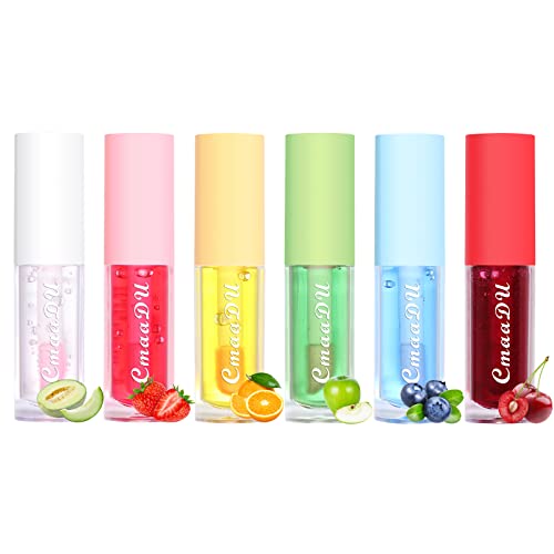 Kimieye 6Pcs Color Changing Lip Gloss Set, Long Lasting Moisturizing Lip Tint, Waterproof Lip Balm, Hydrating Lip Oil For Natural And Healthy Lip Look, 0.4 Fl Oz (Set C) #TOP22