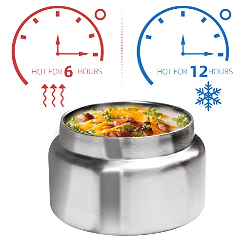 Cocomeiwei Thermos For Hot Food Kids, Insulated Container For Cold Drinks 8 Oz, Stainless Steel Wide Mouth Lunch Soup Thermos For School With Silicone Bendable Spoon, Vacuum Leak-Proof Food Jar #TOP4