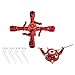 Microheli CNC Aluminum Quad Blade Conversion Set (RED)(for MH-GSS2001Q Series)