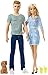 Produktbild Barbie FTB72 - Barbie und Ken Puppe mit Hündchen Spielset, Puppen und Puppenzubehör ab 3 Jahren