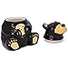 DEMDACO Bearfoots by Jeff Fleming Cute Bear With Cookie Classic Black 12 x 9 Glossy Ceramic Stoneware Cookie Jar Kitchen Storage Container