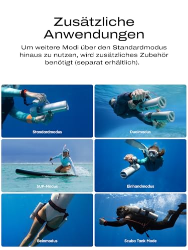 LEFEET P1 Lite Unterwasser Scooter, Tragbarer Tauchscooter für Erwachsene mit 4 Geschwindigkeitsstufen, 60 Min. Laufzeit & 60m Tauchtiefe, Wasserscooter mit Kamerahalterung für Schnorcheln, Pool