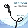 Microphone Am Stand, Adjustable 360 Degree Flexible Gooseneck Microphone Stand With Clip Desk Mic Boom Arm Holder (Black) #4