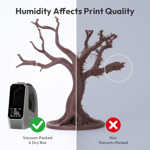 Image of AMOLEN Wood PLA Filament Bundle 3D Printer Filament Wood Sets,Dark Walnut /White Oak /Cherrywood /Green Sandalwood Natural Color 3D Printing Filament PLA Filament 1.75mm, 200g*4 Spools