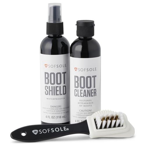 Sof Sole Boot Care Kit with Waterproofer, Cleaner and Brush