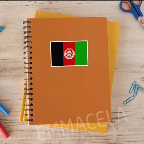 Image of (3PCS) Afghanistan Flag stickers, Countries Flag Stickers, Waterproof Vinyl Decals For Laptops, Tumblers, Water Bottles, Books, Scrapbooks, Size 3 x 2.1 Inch