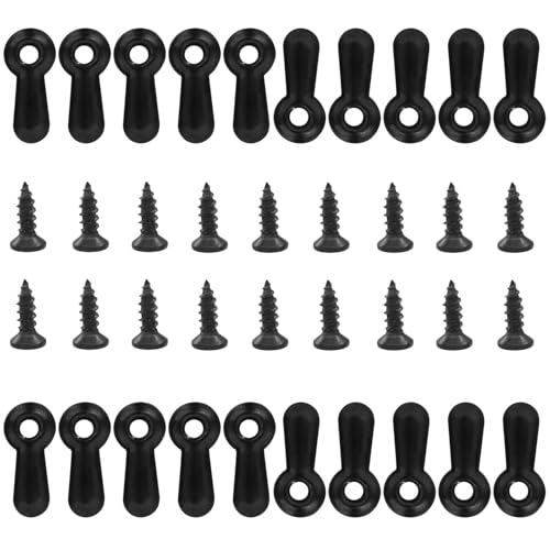 Image of Jiozermi 100 Pcs Metal Picture Frames Turn Button Fasteners with 100 Pcs Screws, Photo Frame Hardware Photo Frame Clips for DIY Frame Drawing Picture Photos Posters (Black)
