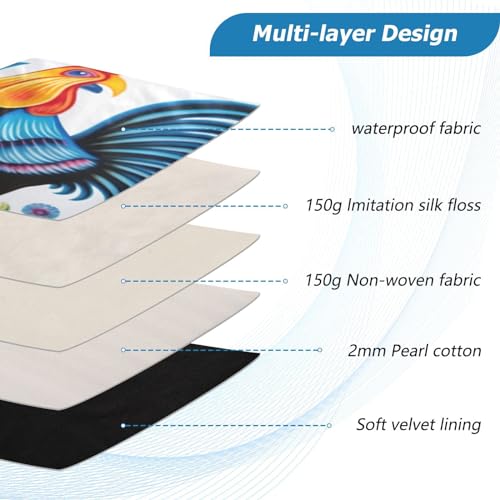 Funda para portátil de 13-14 pulgadas diseño gallo floral miniatura 4
