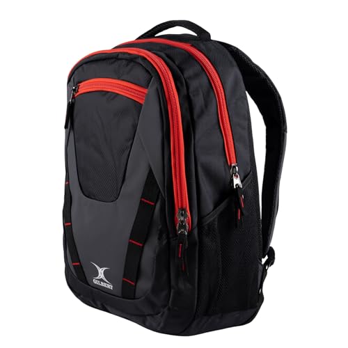 Gilbert Club Rucksack V4 mochila de rugby negra con compartimentos para equipamiento deportivo
