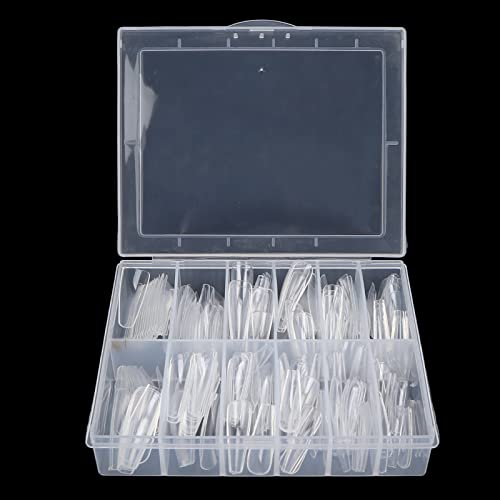 Nail Tips,240pcs Artificial Ultra Thin Nail Tips Transparent False Nail Extension Tips Clear Nail Ti