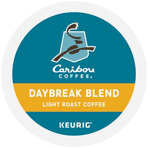 Image of Caribou Coffee Daybreak Blend Keurig Single-Serve K-Cup Pods, Light Roast, 24 Pods Per Pack, Case Of 4 Packs