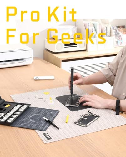 Fanttik Electric Screwdriver Kit, Precision Screwdriver Set, 64 Magnetic Bits, 12 Types Fix Tools, 0.05/0.2 N.m, Repair Tool for Phone Laptop Watch Electronics - E1 NEX Workstation