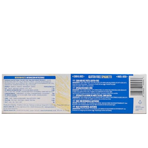 Lensi Corn & Rice Gluten-Free Spaghetti Pasta 400g| Product of Italy| Non GMO Ingredients|Corn & Rice Pasta|8-10 Mins Cooking Time - Image 2 thumbnail