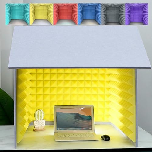 Cube isolation de microphone portable rouge et cabine acoustique de table - 2