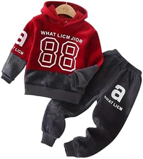 KidsCuddles Winter Baby Boy Girl Velvet Woolen Top Bottom Set, Kids Wear Sweatshirt and Bottom Set Price In India
