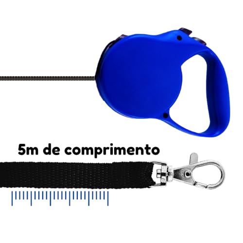 Chalesco Guia Retrátil 15 kg para Cães Cores Sortidos