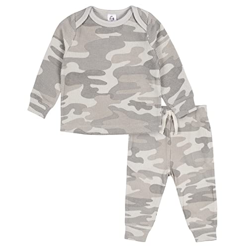 Image of Gerber baby-boys Toddler 2-piece Long Sleeve Tee & Pull-on Jogger Set