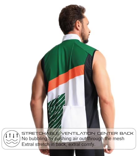 CEROTIPOLAR Colete de ciclismo masculino com 3 bolsos cargo de fita refletiva, colete micro softshel