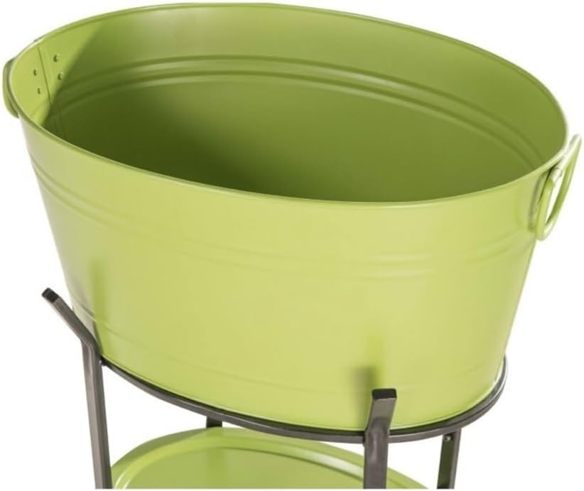 Ice Bucket, Camping Beer Ice Bucket Rack Portable Outdoor Bar Cooler Holder Ice Buckets For Parties(Green)