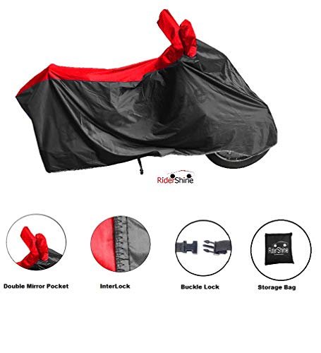Image of Apache RTR 160 Two Wheeler Bike Cover - Dustproof - UV Protection - Waterproof Bike Cover (BlackRed)