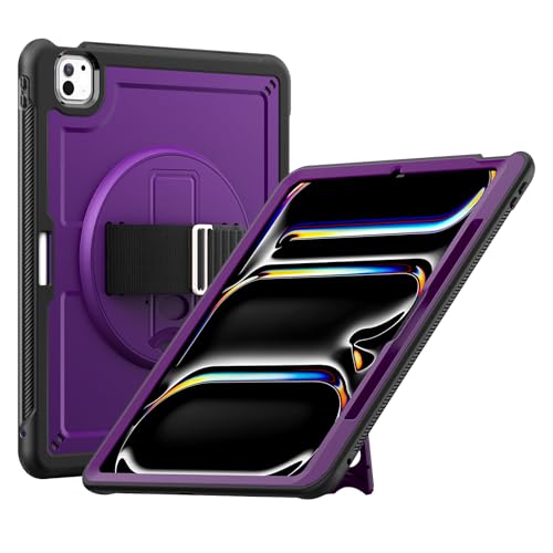 Housse iPad Pro 13 M5 antichoc violette pour le travail nomade et voyage