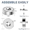 MIKEDE 12Pack Rare Earth Magnets with Hole, 40lbs Force Neodymium Cup Magnets with Countersunk Hole and Steel Capsule, Powerful Industrial Strength Strong Magnet with Screws for Mounting,0.79x0.2inch