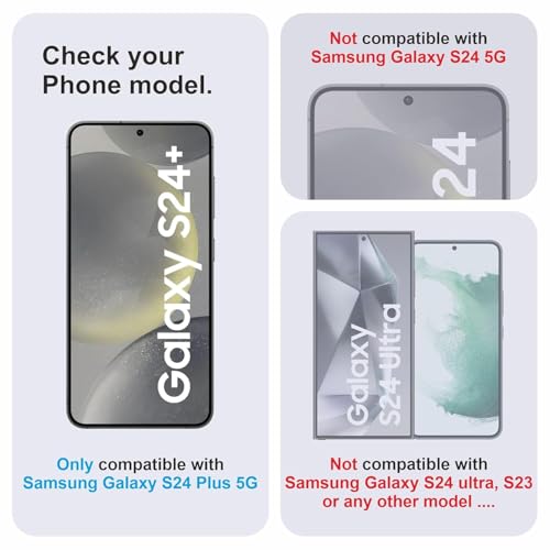 Image of HD Tempered Glass Screen Protector Compatible for Samsung Galaxy S24 Plus 5G with Edge to Edge coverage and Easy Installation kit
