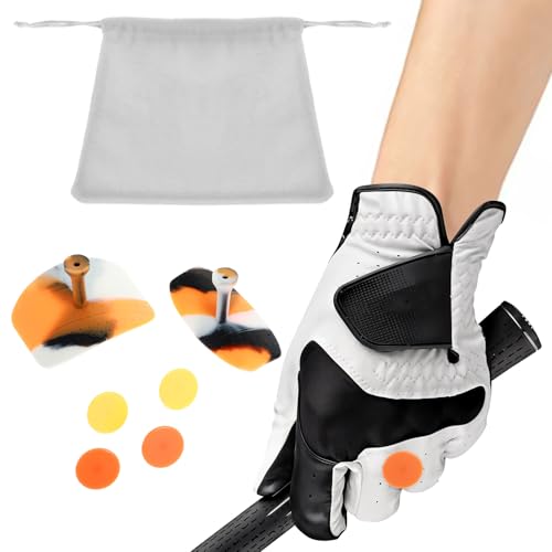 Grevosea T Grip Golf Aid, Correct Posture Golf Swing Training Aid Anti-Slip Comfortable Grip Trainer Accessories for Men Outdoor Indoor Sports