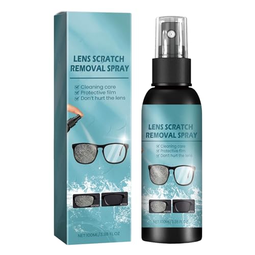Mnozreo Líquido de Reparación de Cristales,Spray De Limpieza De Gafas,Herramientas de Limpieza de Gafas,Reparador Arañazos,Spray Limpiador de Lentes,100ML,1PC