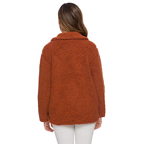 JMKEY Casaco Feminino Jaqueta feminina de inverno parka casaco botão lapela solta suéter cardigã bol
