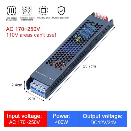 Alimentation LED 24V fine pour intégration discrète sous meuble - 8