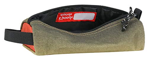 Rough Enough Small Funny Cute Pencil Case for girls Art Case Zipper Pouch Holder Bag Box for Adults Boys Kids Case Zipper Organizer for College School Office Supplies Stationery Car Cool